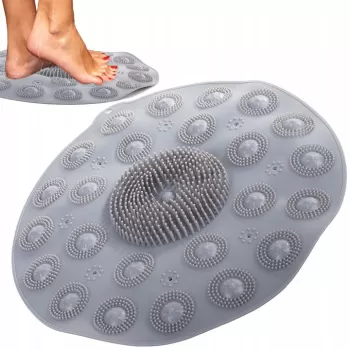 Covoras de dus, antiderapant, pentru masaj la picioare, rotund, 37x2cm imagine