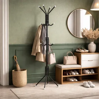 Cuier tip pom, cu multiple agatatori, 170 cm x 48 cm imagine