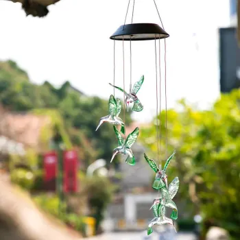 Decoratiune Solara LED Colibri pentru Gradina, Lumini Multicolore IP65 imagine