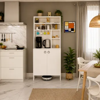 Dulap Bucatarie cu rafturi si 2 usi, PAL 18 mm, 80 x 35 x 170 cm imagine