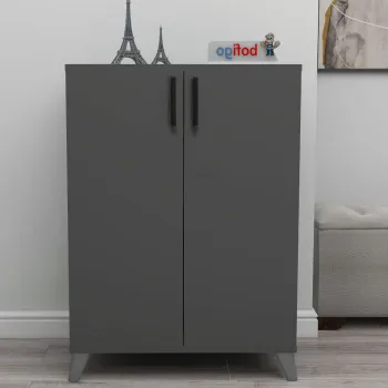 Dulap de depozitare multifunctional cu 2 usi si 4 rafturi, 72x32,5x88 cm imagine