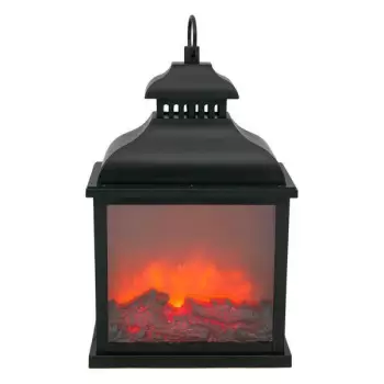 Felinar decorativ, model semineu, 25x15x39 cm, negru imagine