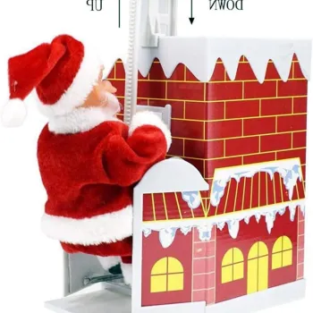 Figurina Decorativa Muzicala Mos Craciun - Cu Horn si Melodie imagine