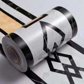 Folie imitatie marmura autoadeziva pentru bucatarie, baie, plinte, borduri, perete, 10 x 500 cm imagine