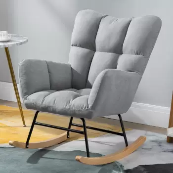 Fotoliu balansoar cu cadru metalic imagine