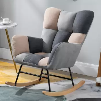 Fotoliu balansoar cu cadru metalic imagine