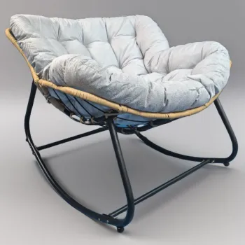 Fotoliu Balansoar Rocking Chair Model Premium, Extra Gros, Cadru Intarit imagine