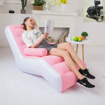 Fotoliu gonflabil ergonomic RelaxAir  140x80x85 cm cu pompa inclusa imagine