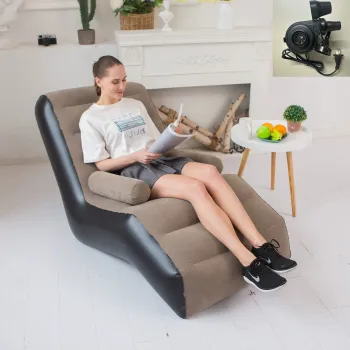 Fotoliu gonflabil ergonomic RelaxAir  140x80x85 cm cu pompa inclusa imagine