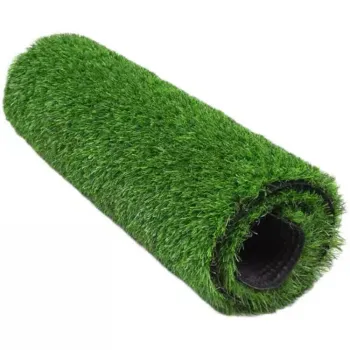 Gazon artificial decorativ 2*25m - verde natural, drenaj rapid, rezistent UV si foc imagine
