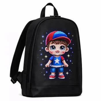 Ghiozdan Smart/Inteligent pentru copii cu ecran LED, conexiune prin Bluetooh la aplicatia mobila, 26 x 11 x 30 cm imagine