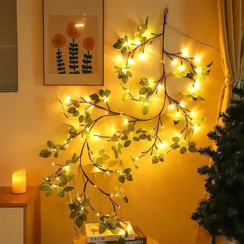 Ghirlanda luminoasa decorativa cu ramuri flexibile - 1.6 m, 72 LED-uri, telecomanda si alimentare USB imagine