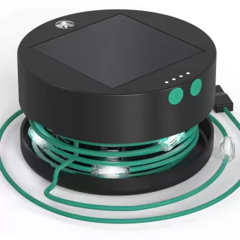 Ghirlanda solara pentru camping cu 10 beculete led, lanterna si functie de baterie externa imagine