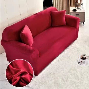 Husa elastica din catifea pentru canapea 2 Locuri imagine