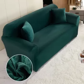 Husa elastica din catifea pentru canapea 2 Locuri imagine