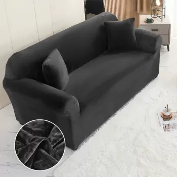 Husa elastica din catifea pentru canapea 2 Locuri imagine