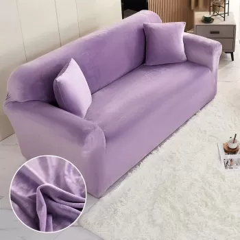 Husa elastica din catifea pentru canapea 2 Locuri imagine