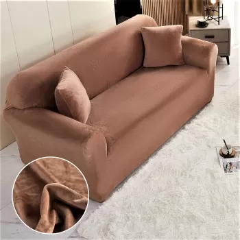 Husa elastica din catifea pentru canapea 2 Locuri imagine