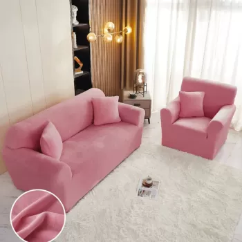 Husa elastica din catifea pentru canapea 2 Locuri imagine