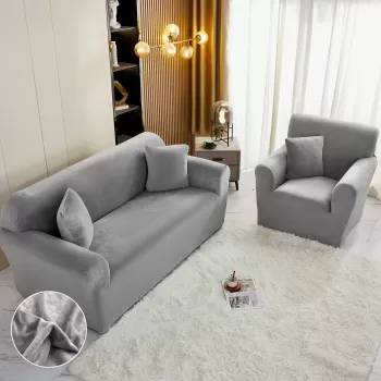 Husa elastica din catifea pentru canapea 3 Locuri imagine