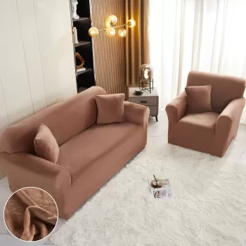 Husa elastica din catifea pentru canapea 3 Locuri imagine