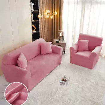 Husa elastica din catifea pentru canapea 3 Locuri imagine