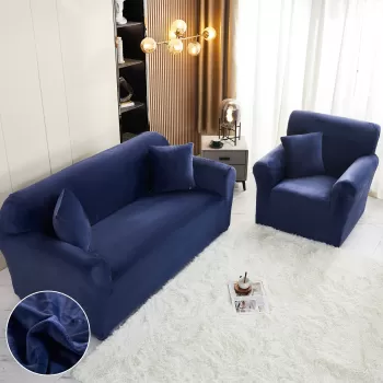 Husa elastica din catifea pentru canapea 3 Locuri imagine