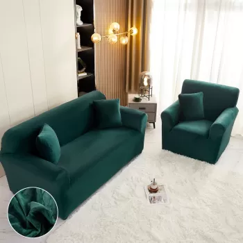 Husa elastica din catifea pentru canapea 3 Locuri imagine