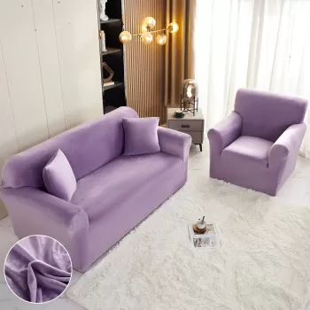 Husa elastica din catifea pentru canapea 3 Locuri imagine