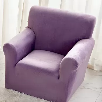 Husa elastica pentru fotoliu din catifea 90 x 130 cm imagine