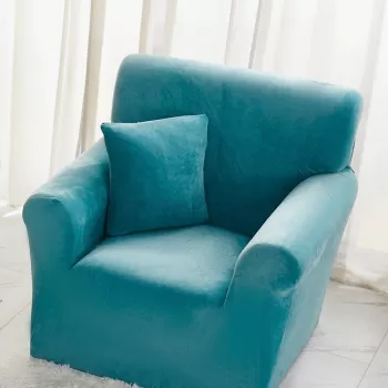Husa elastica pentru fotoliu din catifea 90 x 130 cm imagine
