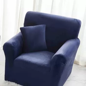 Husa elastica pentru fotoliu din catifea 90 x 130 cm imagine