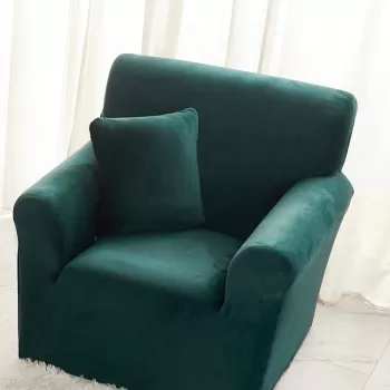 Husa elastica pentru fotoliu din catifea 90 x 130 cm imagine