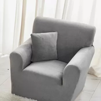 Husa elastica pentru fotoliu din catifea 90 x 130 cm imagine