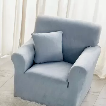 Husa elastica pentru fotoliu din catifea 90 x 130 cm imagine