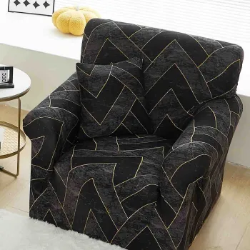 Husa fotoliu din bumbac elastic 90-140 cm imagine