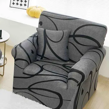 Husa fotoliu din bumbac elastic 90-140 cm imagine