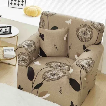 Husa fotoliu din bumbac elastic 90-140 cm imagine