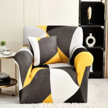 Husa fotoliu din bumbac elastic 90-140 cm imagine