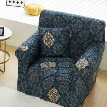 Husa fotoliu din bumbac elastic 90-140 cm imagine