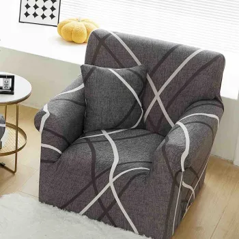 Husa fotoliu din bumbac elastic 90-140 cm imagine