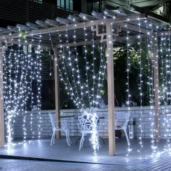 Instalatie Craciun perdea interior/exterior LED, diverse marimi si culori imagine