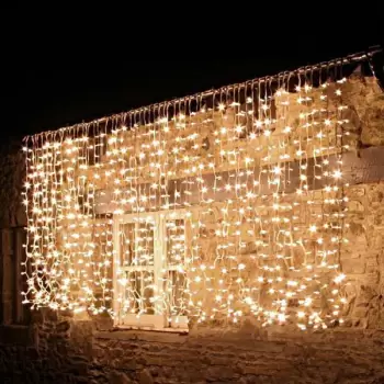 Instalatie Craciun tip perdea ploaie premium, fir gros, diverse marimi si culori, cu flash, de exterior imagine