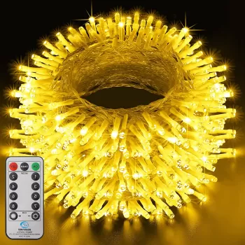 Instalatie de Craciun cu telecomanda, tip liniara, pentru exterior, 500 led-uri, 50m, diverse culori, IP44 imagine