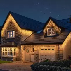 Instalatie pentru Craciun - franjuri, cu 200 LED-uri tip turturi, 8 metri, diverse culori imagine