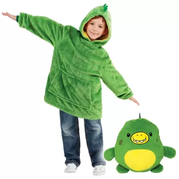 Jucarie de plus 2 in 1, perna si hanorac cu gluga imagine