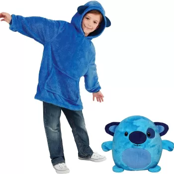 Jucarie de plus 2 in 1, perna si hanorac cu gluga imagine