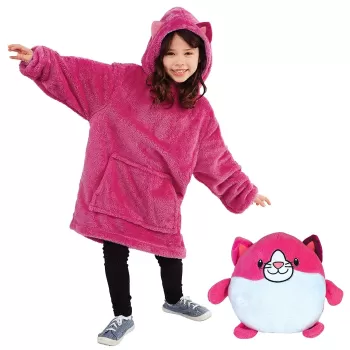 Jucarie de plus 2 in 1, perna si hanorac cu gluga imagine