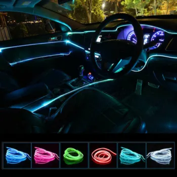 Kit Lumini ambientale LED RGB si aplicatie Bluetooth pentru control, 12V, sincronizare muzicala, 5 capete imagine