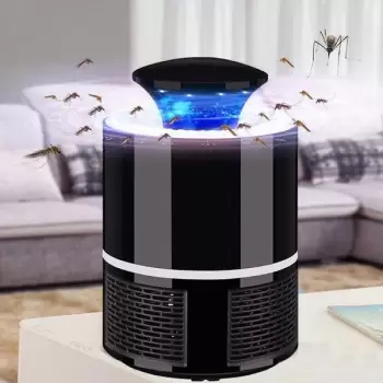 Lampa antiinsecte Mosquito Killer UV LED 360, USB, Negru imagine